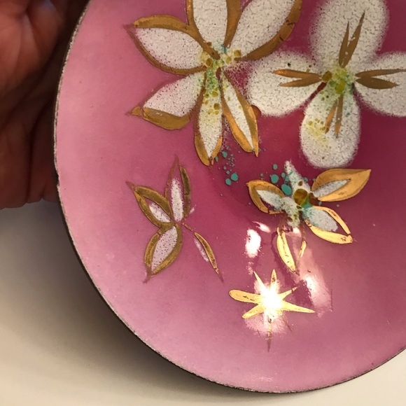 Mid Century Enamel Decorative Bowl - Picture 5 of 8